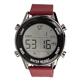 VGEBY Orologio Cronografo Digitale, WR50M Orologio Sportivo da Esterno per Uomo con Grande Schermo Luminoso Impermeabile in Plastica ABS (Vino Rosso)