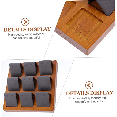 Support de vente au détail COLLBATH pour boucles d'oreilles en bois - 6