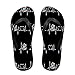 90ioup Autism Puzzle Heartbeat. Sandalias de Playa Unisex, PVC, Negro, Large