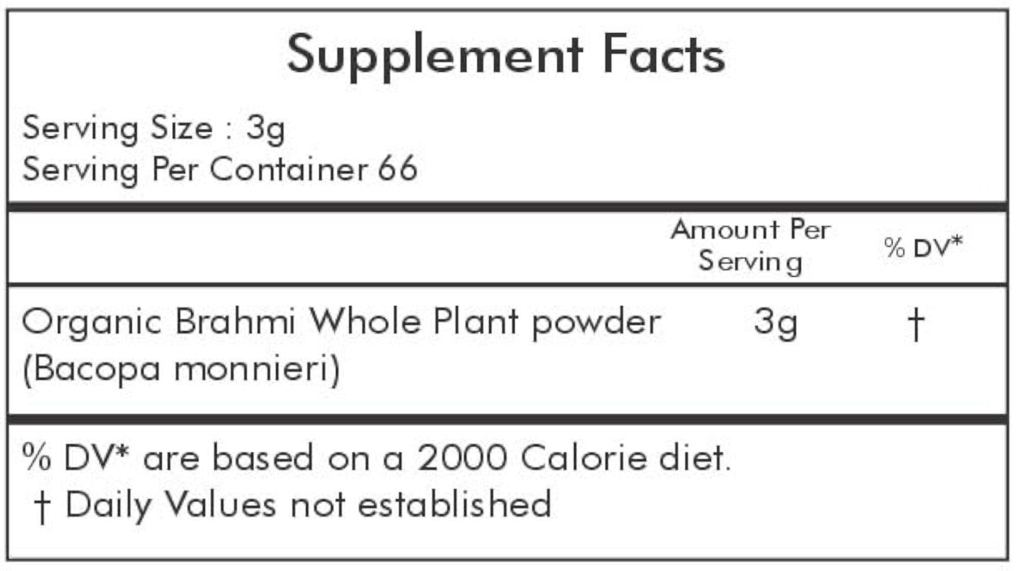 Herbal Hills Organic Brahmi Powder, 200 g