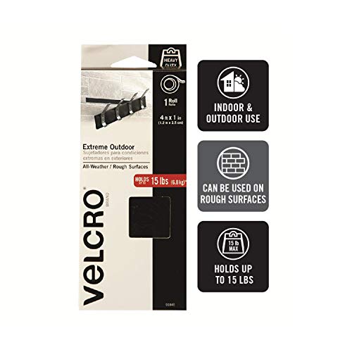 Image of VELCRO Brand - Industrial Strength - Extreme - 1 inch Wide Tape, 4' - Black