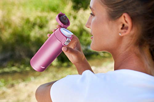 Emsa Travel Mug Light Thermobecher pink aus Edelstahl 400 ml, 8h heiß, 16h kalt, 100% dicht, auslaufsicher, spülmaschinengeeignet… – Ansicht 5