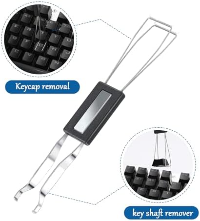 2PCS Keycap Puller and Switch Puller with 2PCS Keyboard Brush, Keycap Remover Switch Puller Mechanical Stainless Steel Keyboard Remover Keyboard Cleaning and Fixing Tool for Mechanical Keyboard - 3