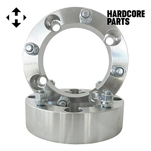 2Pc Atv Wheel Spacers 4" (2 Inch Per Side) For 4X156 Bolt Patterns, 12X1.5 Threads (Same Style Lug Nuts As Automotive Spacers) Polaris Ranger Rzr Xp 1000 Trail 900 Xc High Performance S Ranger Ace #TOP1
