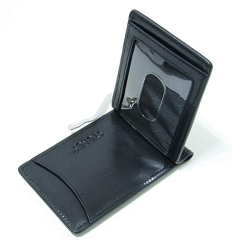 Storus Razor Wallet, Slim Leather Wallet w/Metal Cash Clamp for Removal of 1 Dollar at a Time3