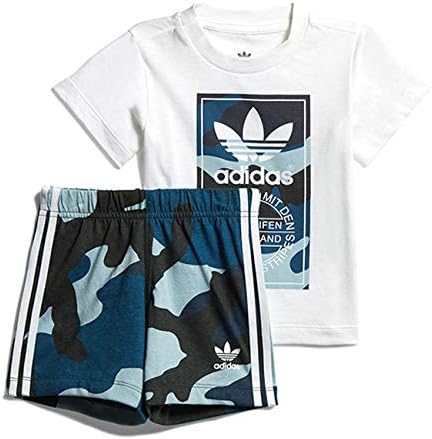 Amazon Co Jp Adidas アディダスオリジナルス 迷彩ロゴ Tシャツ ショーツ セットアップ Dw3843 カモフラ ギフト プレゼント ベビー 100cm White Camo Dw3843 ファッション
