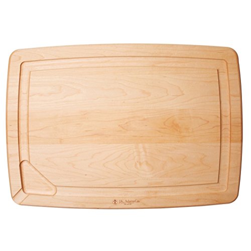 J.K. Adams 20-Inch-by-14-Inch Maple Wood Double-Sided Pour Spout Carving Board