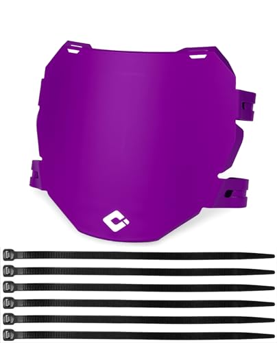 MxNumbers- ODI Signature Downhill Number Plate and Zipties Bundle Electric Bike and Mountain Bike Plate Purple Plate