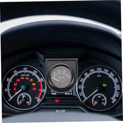 Medidor de temperatura de aceite para coche con esfera analógica negra 7