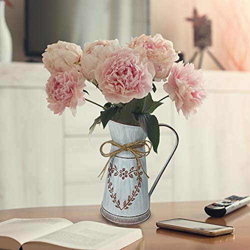 Vintage Metal Vase Rustic Shabby Chic Vase - Image 2