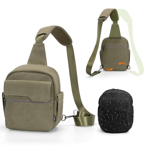 Cwatcun Camera Sling Bag Compact Small Camera Case, Waterproof Canvas
