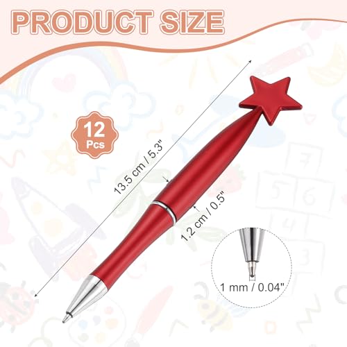 Bolígrafos de estrella tinta negra y roja con punta fina de 1.0mm de trazo limpio 2