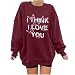 Routinfly Camiseta, jersey de manga larga, blusa, sudadera para mujer, estilo informal, estampada, manga larga, suéter de forro polar, sudadera con capucha, camiseta de manga larga