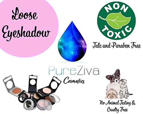 Pure Zivaª Beautiful Deep Turquoise Jade Blue Teal Loose Powder Mineral Glitter Single Pot Eyeshadow Dust Pigments; Talc, Paraben & Cruelty Free, No Animal Testing #TOP4