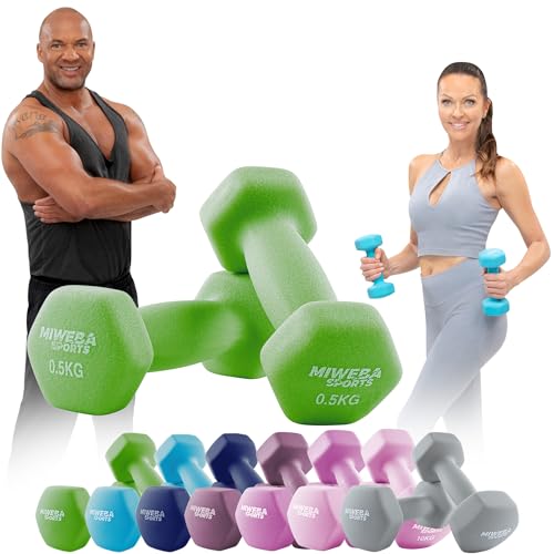Miweba Sports Neopren Hantelset | 𝐏𝐫𝐨𝐟𝐢 Hantel - Hexagon...
