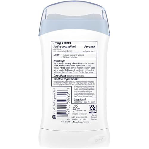 Dove Desodorante Antitranspirante Invisible Polvo Sólido 1.60 oz Pack 7 miniatura 6