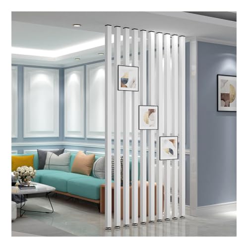 Poste Divisor de Habitación,Salón biombo,Separador de ambientes,Mampara de Privacidad for Interiores,Pantalla de Privacidad for Salón Oficina Jardín,Gran Capacidad de Carga(6-pcs,175cm/68.8in/5.74ft)