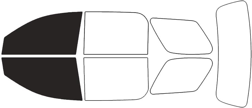 Rvinyl Window Tint Kit Compatible with GMC Acadia 2013-2016 - Black 20% - Single Ply No Bubble Film - Do it Yourself Vehicle Front Precut Kit