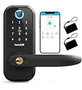 Fingerprint Smart Lock Door Handle, hornbill 6-in-1 Keyless Entry Keypad Digital Door Lock, Smart...