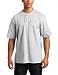Key Apparel Men's Short Sleeve Heavyweight 3-Button Pocket Henley, Heather Grey, X-Large-Regular