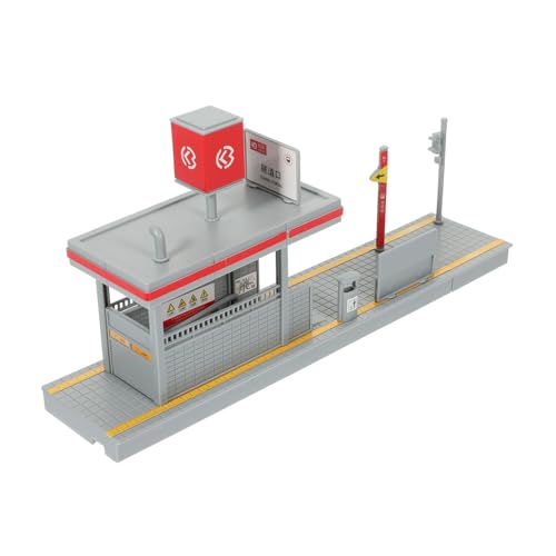 Moluckfu DIY Spielzeug Bahnhof Bahnsteig Modell