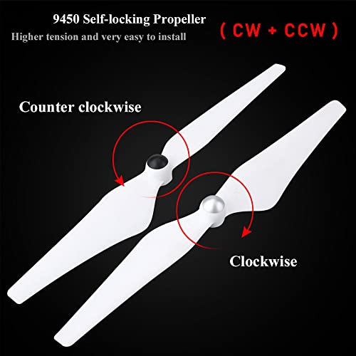 2 Paar 9450 selbstspannende selbstspannende Propeller für Ersatz 9450 Propellerprop CW CCW Blätter Schnellspannpropeller Zubehör für Phantom 1 2 3