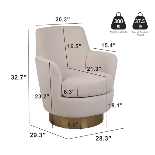 Sillón Barrel Plegable Beige miniatura 2