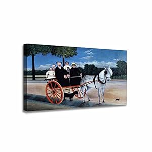 “Old Man Junier’s Trap” door Henri Rousseau Schilderij Canvasafdrukken Voor Muur Foto’s Thuis Woonkamer Decoratie Moderne Keuken Muurkunst voor Slaapkamerdecoratie (30x48cm12x19inch, ingelijst)