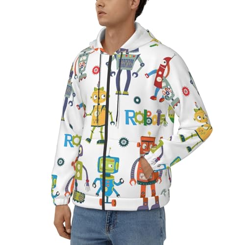Sweat à capuche robot homme : fini le froid avec ce pull décontracté ultra doux - 2