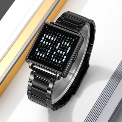 Image of Gosasa Square Men's Luxury Watches Fashion Creative Multifunctional Waterproof Wristwatch, Stainless Steel or Gold and Silver - Toned Leather Strap Gifts for Men