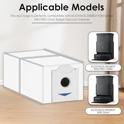 (6 Pack) N30 Pro Omni Replacement Dust Bags Compatible With ECOVACS DEEBOT N30 Omni / N30 Pro Omni robotic vacuum cleaner, With Activated Carbon Filter layer, Disposable Vacuum Bag, Canister Bags - Image 5