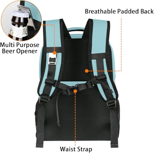 Image of MATEIN Cooler Backpack, 26 Cans Insulated Lunch Backpack for Men Women, Leakproof Double Layer Lunch Cooler Bag Lightweight Soft Lunch Backpack with Cooler Compartment, Beach Camping Hiking Beer Gifts