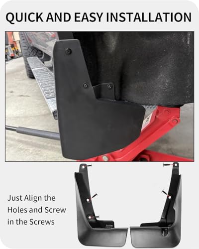 Image of Mud Flaps for Toyota Highlander 2021-2024, Heavy Duty No-Drill Mud Guards & Splash Guards, All-Weather Protection (Set of 4)