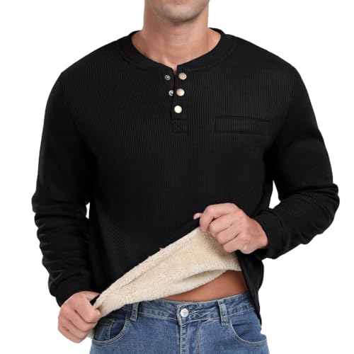 T-shirt Henley épais pour homme Sailwind à manches longues pour l'automne et l'hiver