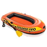 Intex Explorer Pro Inflatable Boat, Boat + Paddles + Pump, Three Person (244 x 117 x 36 cm)