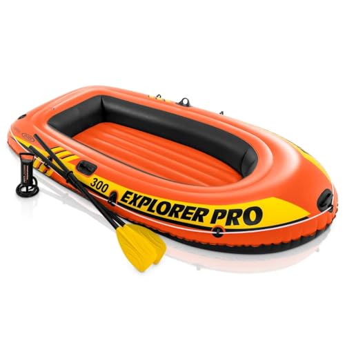 Intex - Barca hinchable Explorer Pro300 Remos + hinchador 244 x 117 x 36 cm (58358)
