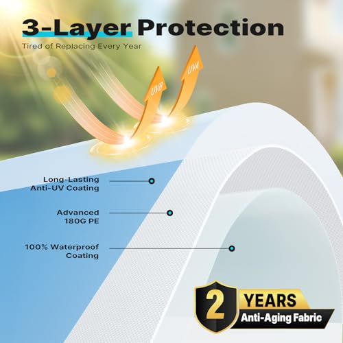 Image of ADVANCE OUTDOOR 10x20 ft Heavy Duty Carport Potable Car Canopy Garage Party Tent Boat Shelter, Adjustable Height from 9.5 ft to 11 ft, White