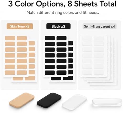 Smart Ring Size Adjuster Compatible with Oura Ring 4, Silicone Ring Sizer for Loose Smart Rings, Cuttable Ring Fit Adjuster for Oura Ring Gen 4/3, Galaxy Ring,160Pcs - 4