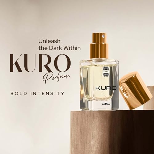 Image of Ajmal Kuro Long Lasting Perfume For Men | Travel Size Luxury Eau De Parfum - 14 ml | Premium Long Lasting woody Spicy Fragrance With Pepper, Patchouli & Bergamot