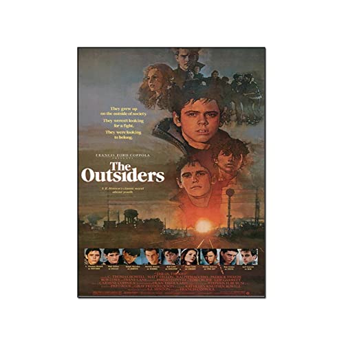 Posters & Prints Movie Posters The Outsiders Poster (2) Canvas Wall Art Prints For Wall Decor Room Decor Bedroom Decor Gifts 24X32Inch(60X80Cm) Frame-Style-2 #TOP9