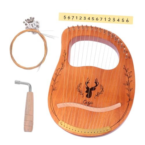 GOOHOCHY 16-string Lyre Harp Handheld Wood Harp Musical Instrument for Boys and Girls and Adults