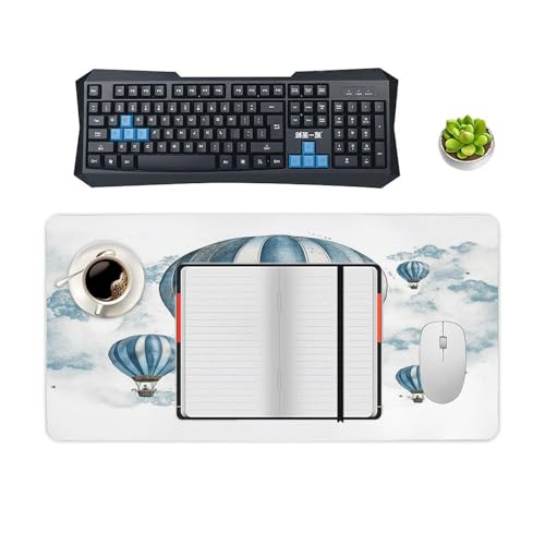 Mouse Pad Grande Antideslizante de Goma Estilo Globo Azul miniatura 4