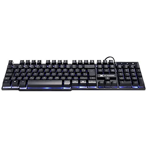TECLADO GAMER VX GAMING HYDRA 107 TECLAS + 12 MULTIMÍDIA COM LED AZUL SENSACAO TECLA MECANICA – GT70