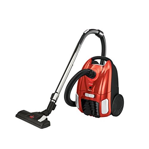 BISSELL – 2154C Canister Vacuum Cleaner – Zing Bagged- Lightweight and Compact – Straight Suction – for Hard Floor and Low-Pile Carpet Red
