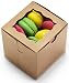 Bakery Boxes 4x4x4" [50Pack] by Cuisiner | Pastry Containers | Baby Shower, Dessert Packaging for Cake, Pies, Donut, Macaron, Cookies and Party Treat | Cupcake Gift Box with Window (Brown)