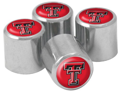 Tapones metálicos para válvula Texas Tech Red Raiders ideales para viajes y carretera