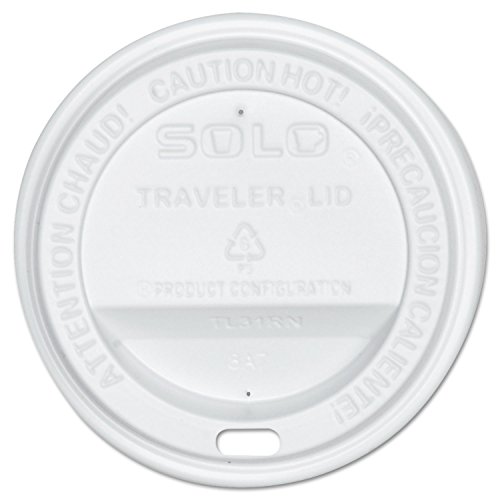 Solo OFTL31-0007 White Traveler Plastic Lid - For Solo Paper Hot Cups (Case of 300)