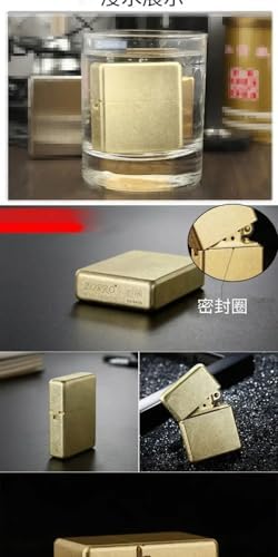 ZORRO 912 Windproof Brass Lighter – Retro Waterproof Constantine Style Shell, Refillable Kerosene Grinding Wheel Pocket Lighter Gift for Men Brass D