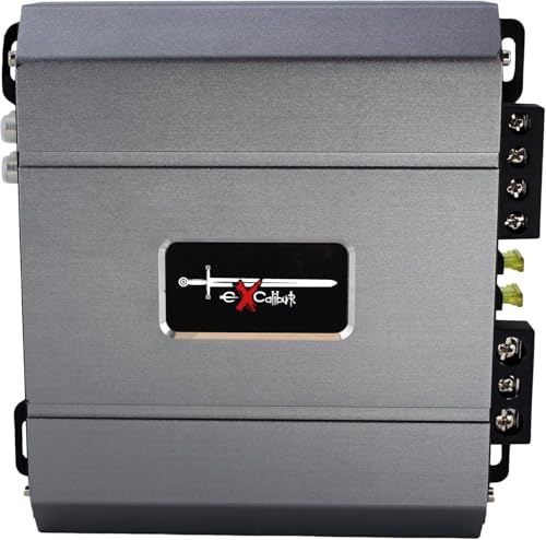 Excalibur X275.2 Auto Verstärker HiFi Stereo 2 Kanal 1300 Watt- Kfz Mini Verstärker Mit 2 x 650 Watt Endstufe Auto, Bass-Boost 12 dB, Variable Frequenzweiche, Remote Anschluss, Subwoofer Bridge Modus