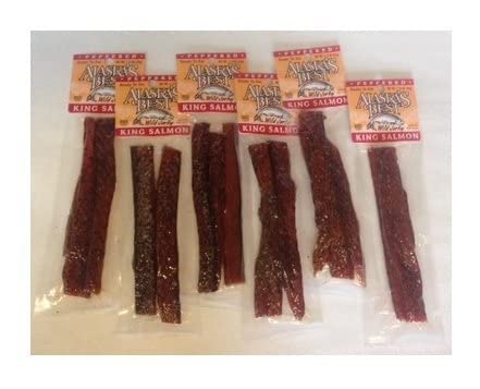 Alaska's Best Peppered Salmon Jerky- Pack Of 6 #TOP2